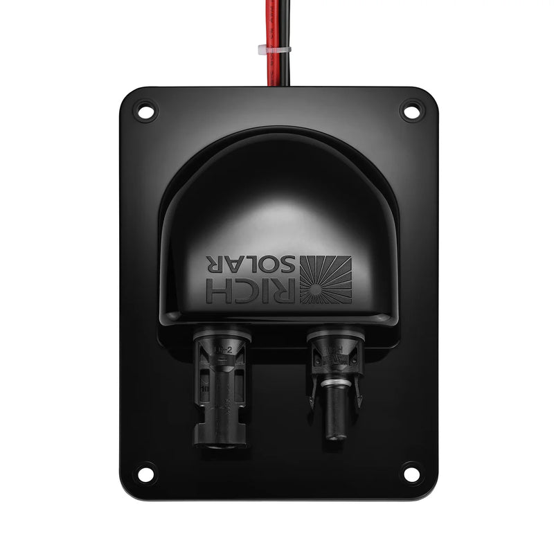 Load image into Gallery viewer, Rich Solar Cable Entry Plate | Polypropylene Housing with UL 8AWG 600V Wires for Solar Panels on RVs, Boats, Cabins RS-G05

