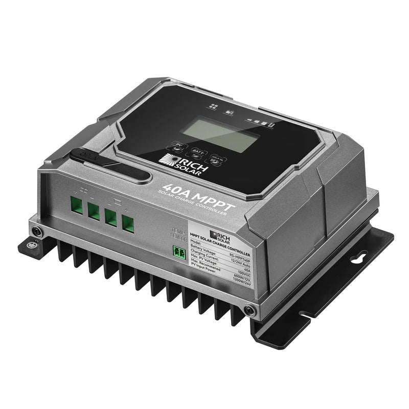 Load image into Gallery viewer, Rich Solar BRAVO 40 | 40 Amp MPPT Solar Charge Controller | Premium 40A 12V/24V MPPT Solar Controller for RVs, Trailers, Campers, Vans, Boats, Off-Grid | Awarded #1 Solar Controller 2025 RS-MPPT40P
