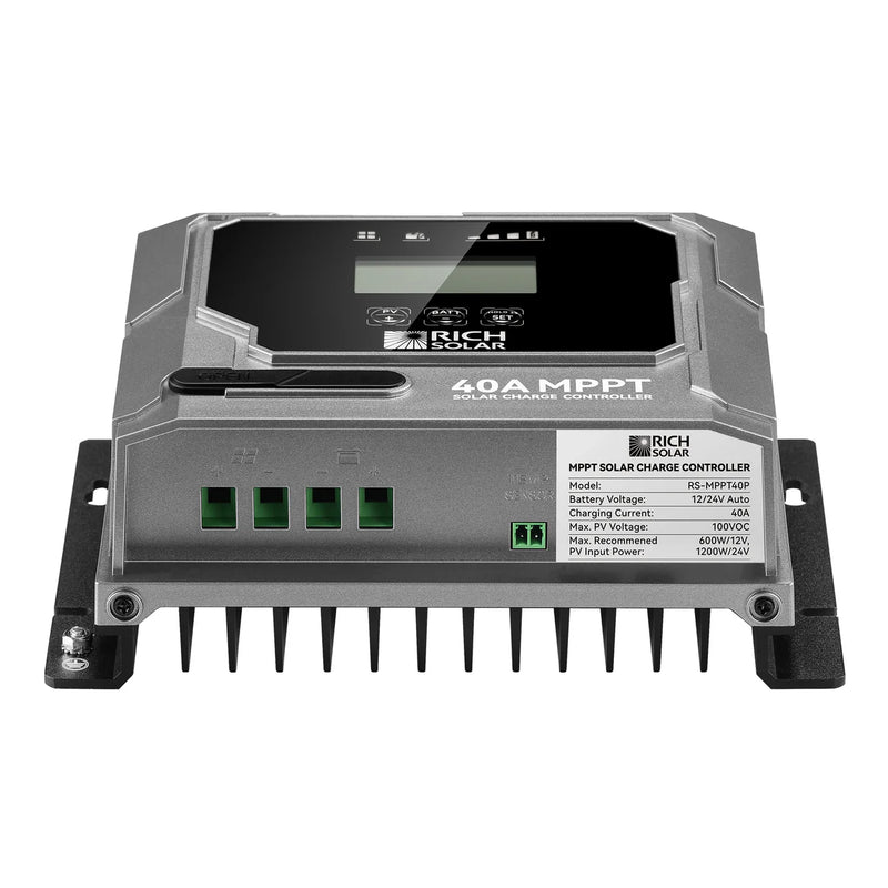 Load image into Gallery viewer, Rich Solar BRAVO 40 | 40 Amp MPPT Solar Charge Controller | Premium 40A 12V/24V MPPT Solar Controller for RVs, Trailers, Campers, Vans, Boats, Off-Grid | Awarded #1 Solar Controller 2025 RS-MPPT40P
