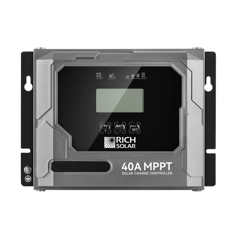 Load image into Gallery viewer, Rich Solar BRAVO 40 | 40 Amp MPPT Solar Charge Controller | Premium 40A 12V/24V MPPT Solar Controller for RVs, Trailers, Campers, Vans, Boats, Off-Grid | Awarded #1 Solar Controller 2025 RS-MPPT40P
