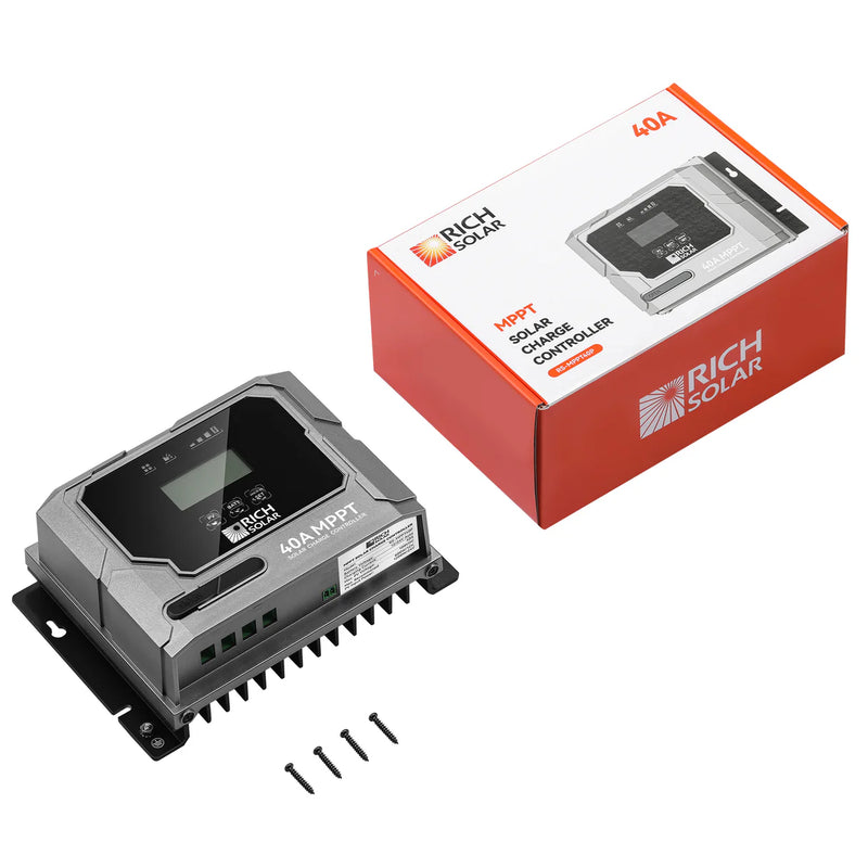 Load image into Gallery viewer, Rich Solar BRAVO 40 | 40 Amp MPPT Solar Charge Controller | Premium 40A 12V/24V MPPT Solar Controller for RVs, Trailers, Campers, Vans, Boats, Off-Grid | Awarded #1 Solar Controller 2025 RS-MPPT40P
