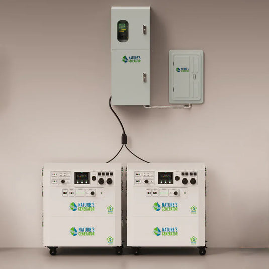 Nature's Generator Powerhouse V2 Solar +Power Pod + 8X 410W Solar Panel+ 350W Wind Turbine NGPHPTAW