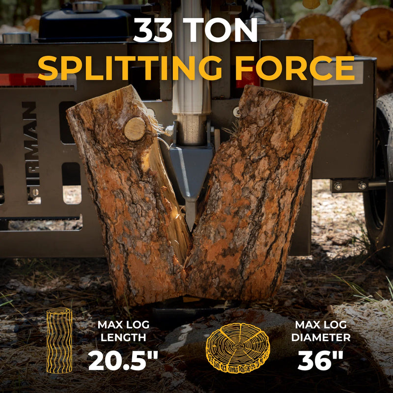 Load image into Gallery viewer, Firman 33-Ton Gas Powered Hydraulic Log Splitter gs3301
