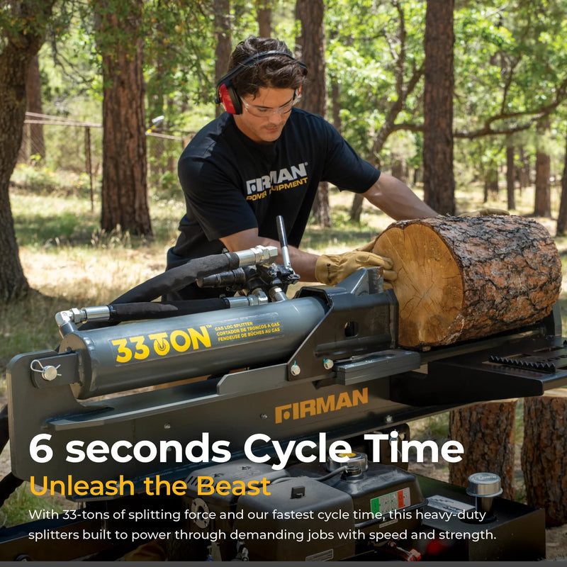 Load image into Gallery viewer, Firman 33-Ton Gas Powered Hydraulic Log Splitter gs3301
