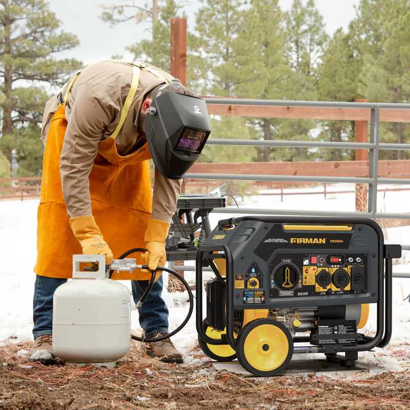 Load image into Gallery viewer, Firman Dual Fuel 4550W Portable Generator Electric Start with CO Alert H03654
