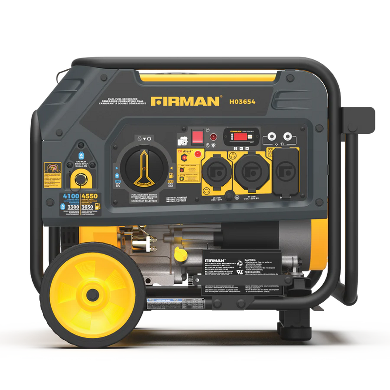 Load image into Gallery viewer, Firman Dual Fuel 4550W Portable Generator Electric Start with CO Alert H03654
