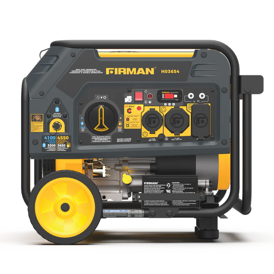 Firman Dual Fuel 4550W Portable Generator Electric Start with CO Alert H03654