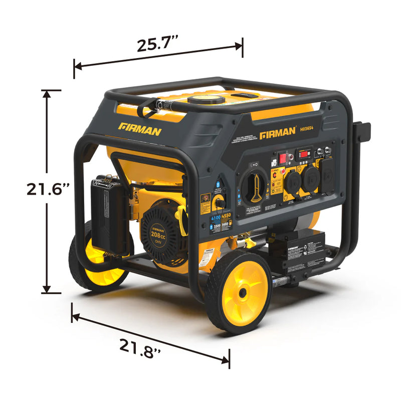 Load image into Gallery viewer, Firman Dual Fuel 4550W Portable Generator Electric Start with CO Alert H03654

