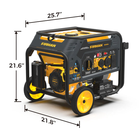 Firman Dual Fuel 4550W Portable Generator Electric Start with CO Alert H03654