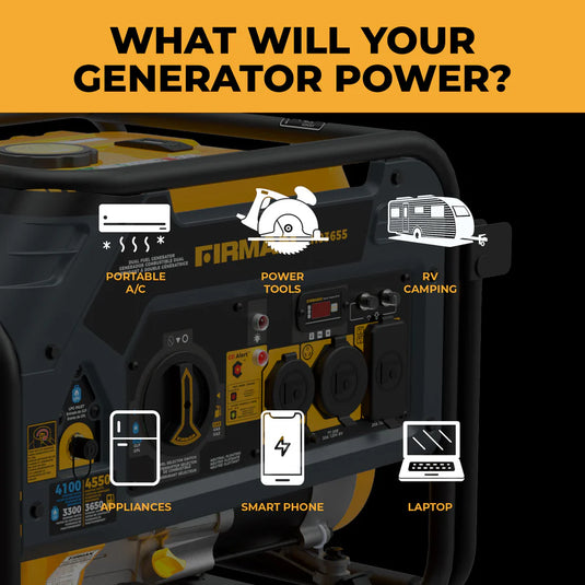 Firman Dual Fuel Portable Generator 4550/3650W Recoil Start h03655