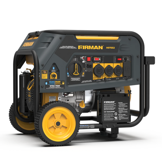 Firman Dual Fuel Portable Generator 7500W Electric Start 120/240V h07552