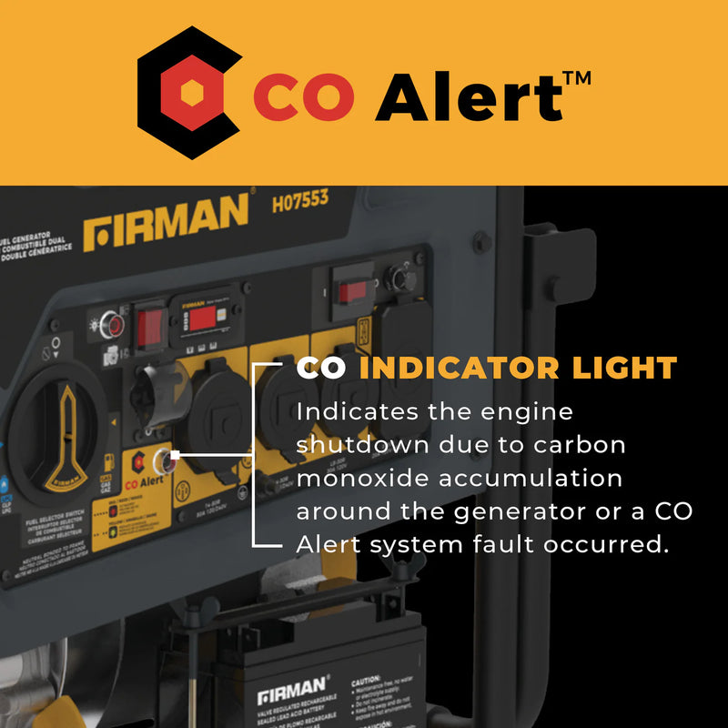 Load image into Gallery viewer, Firman Dual Fuel Portable Generator 9400W Electric Start 120/240V with CO Alert h07553
