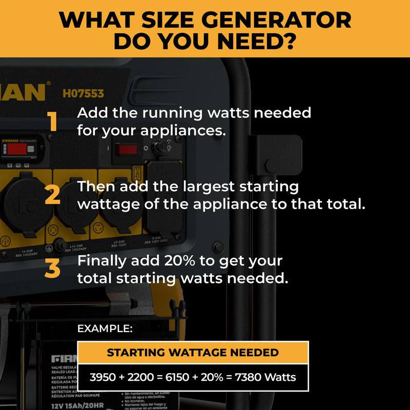 Load image into Gallery viewer, Firman Dual Fuel Portable Generator 9400W Electric Start 120/240V with CO Alert h07553
