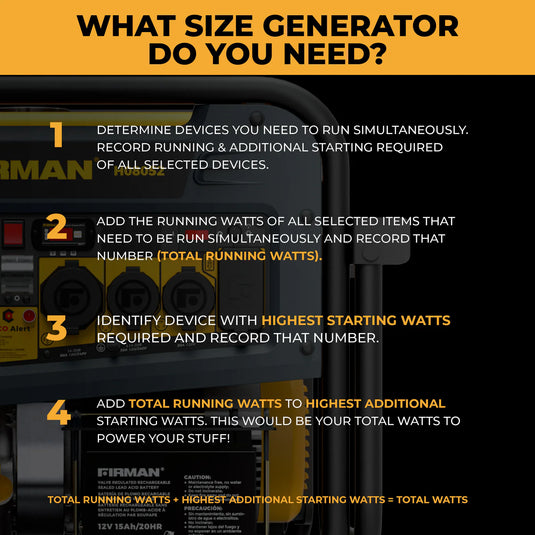 Firman Dual Fuel Portable Generator 10000W Electric Start 120/240V with CO alert h08052