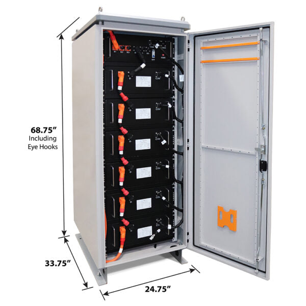 Load image into Gallery viewer, Aims Lithium Battery Cabinet 230VDC 96AMPS 22,114 Watt Hours! MASTER LFP230V96AM
