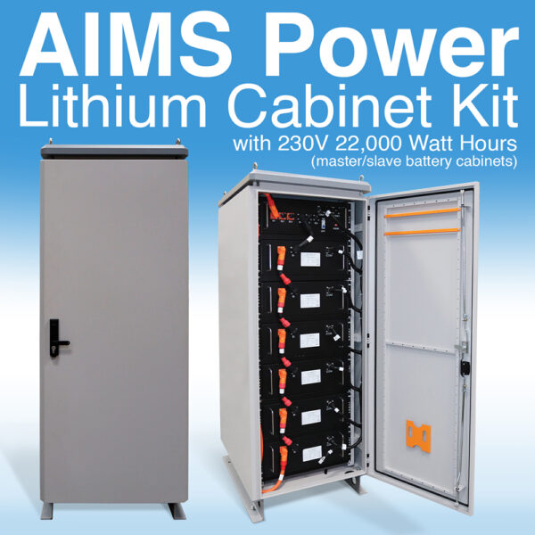 Load image into Gallery viewer, Aims Dual Lithium Battery Cabinets 230VDC |192AMPS | 44,160 Watt Hours! KITHY230VBATMS

