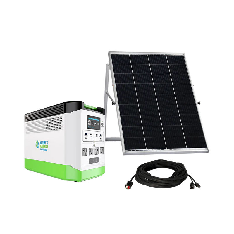 Load image into Gallery viewer, Nature's Generator Lithium 1800 Solar Generator+ 100W Rigid Panel NGLGNAU
