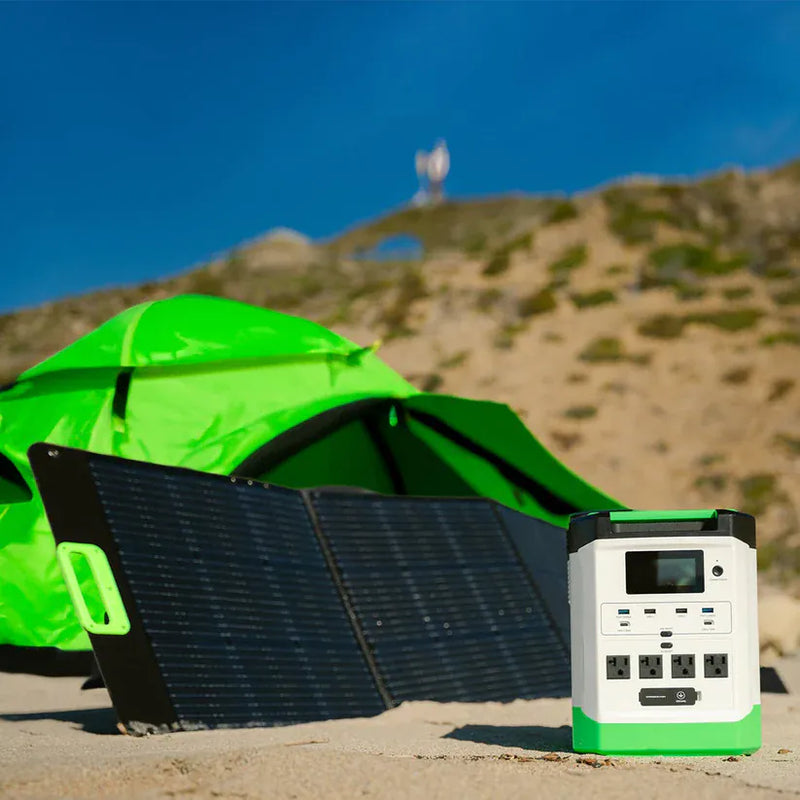 Load image into Gallery viewer, Nature's Generator 2X Lithium 1800 Solar Generator+ 2X 100W Rigid Panel+ Link Cable NGLGNPT
