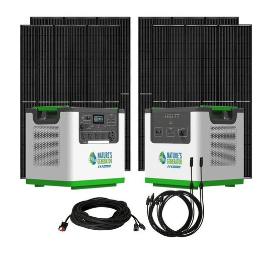 Nature's Generator Lithium 3600 Solar Generator + Power Pod + 4X 410W Rigid Panel NGL36PTPR