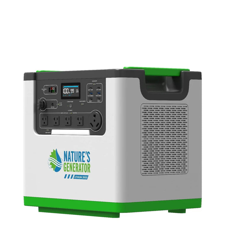 Load image into Gallery viewer, Nature's Generator Lithium 3600 Solar Generator + 200W Folding Panel NGL36AUF2
