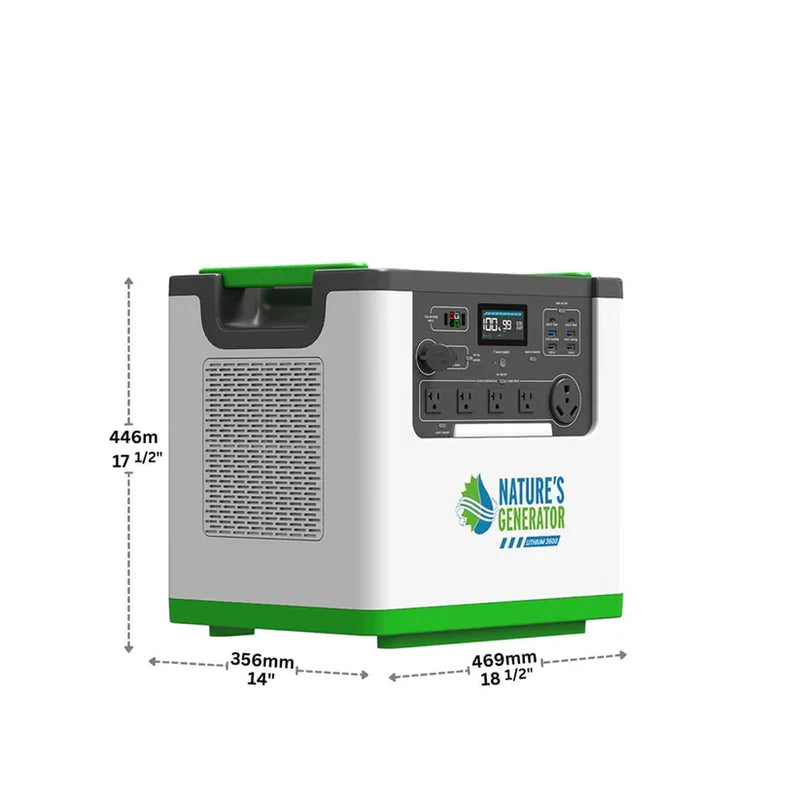 Load image into Gallery viewer, Nature's Generator Lithium 3600 Solar+ 2X 410W Rigid Panel + Wind Turbine NGL36AUPRW
