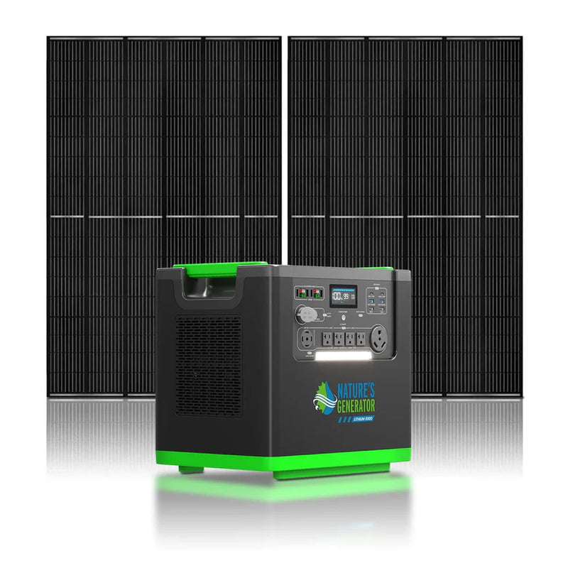 Load image into Gallery viewer, Nature's Generator Lithium 6000 with 2X 410W Solar Panel NGLSXAUP
