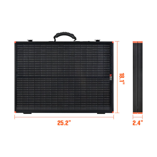 Rich Solar MEGA 100 Portable Briefcase Charging Kit | 100 Watt Portable Solar Panel | Premium 12V Portable Solar Panel for Generators, Boats, Power Stations | High Efficiency RS-X100BC