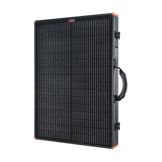 Rich Solar MEGA 100 Portable Briefcase Charging Kit | 100 Watt Portable Solar Panel | Premium 12V Portable Solar Panel for Generators, Boats, Power Stations | High Efficiency RS-X100BC