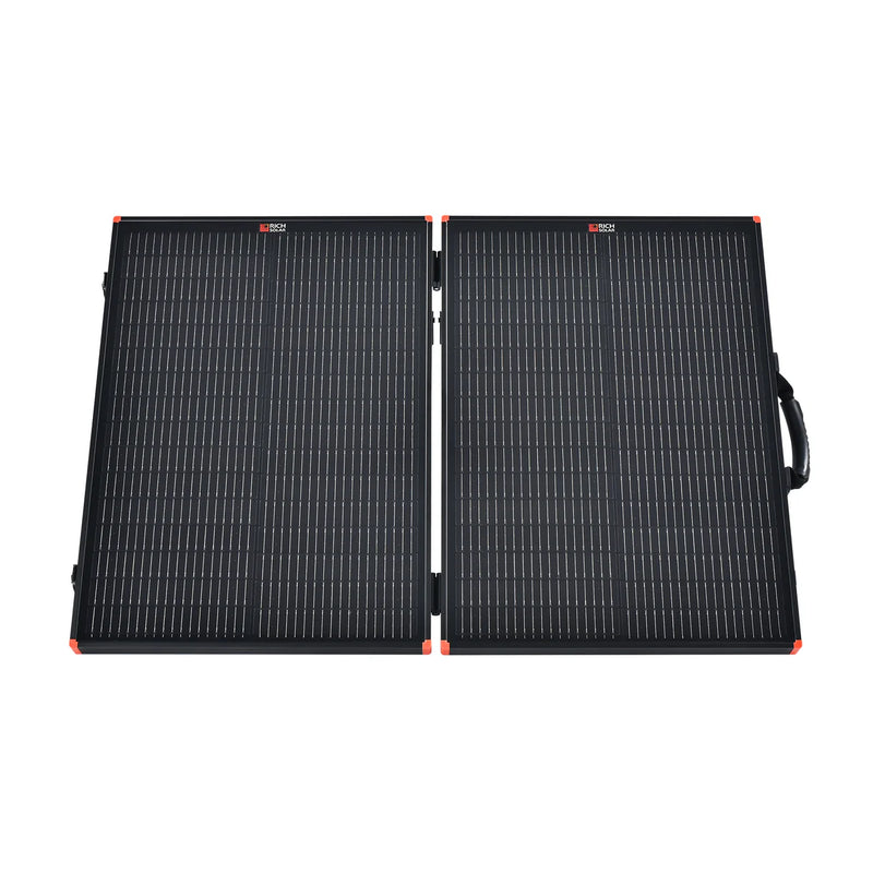 Load image into Gallery viewer, Rich Solar MEGA 100 Portable Briefcase Charging Kit | 100 Watt Portable Solar Panel | Premium 12V Portable Solar Panel for Generators, Boats, Power Stations | High Efficiency RS-X100BC
