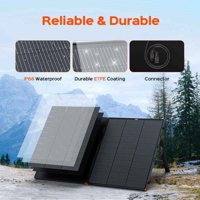 Load image into Gallery viewer, Rich Solar MEGA 200 Portable Briefcase Solar Panel | 200 Watt Portable Solar Panel | Powerful 12V Portable Solar Panel for Generators, Power Stations, Campers | High Efficiency RS-X200B
