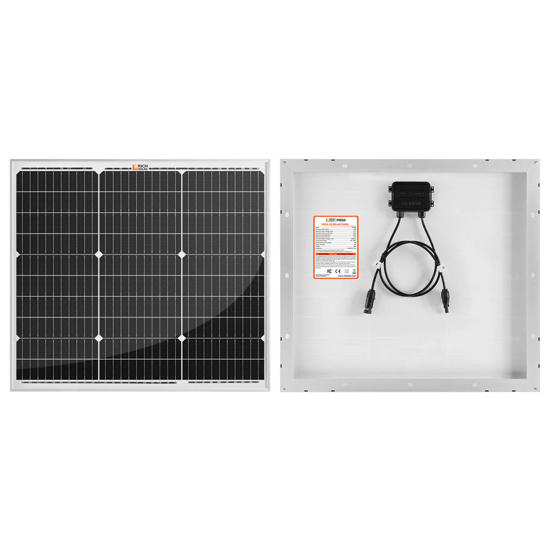 Load image into Gallery viewer, Rich Solar MEGA 50 | 50 Watt Solar Panel | Compact 12V Off-Grid Solar Panel for Boats, Vans, Trailers | 25-Year Output Warranty RS-M50
