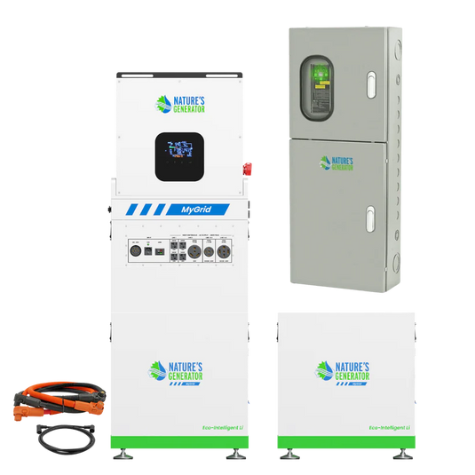 Nature's Generator MyGrid 10K + Solar Battery with 125A ATS for House Battery Backup NGMGTNBPA (Copy)