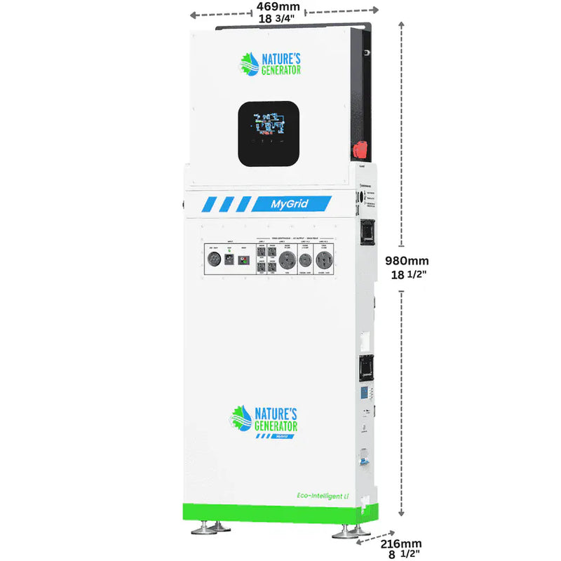 Load image into Gallery viewer, Nature's Generator MyGrid 10K Solar Generator + 8X 410W Rigid Solar+ 350W Wind Turbine NGMGTNAUWA
