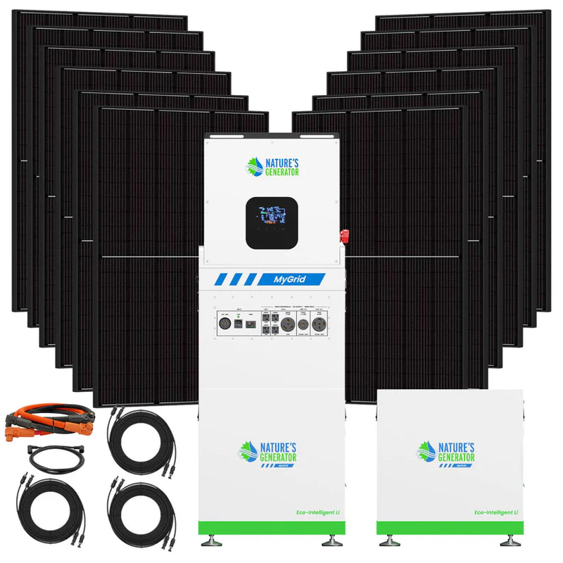 Load image into Gallery viewer, Nature's Generator MyGrid 10K Solar Generator for Home + Solar Battery  NGMGTNPTA
