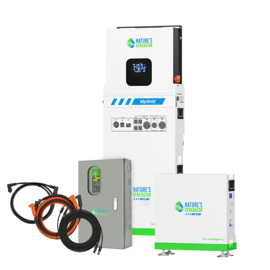 Nature's Generator MyGrid 10K + Solar Battery with 50A ATS for House Battery Backup NGMGTNBP