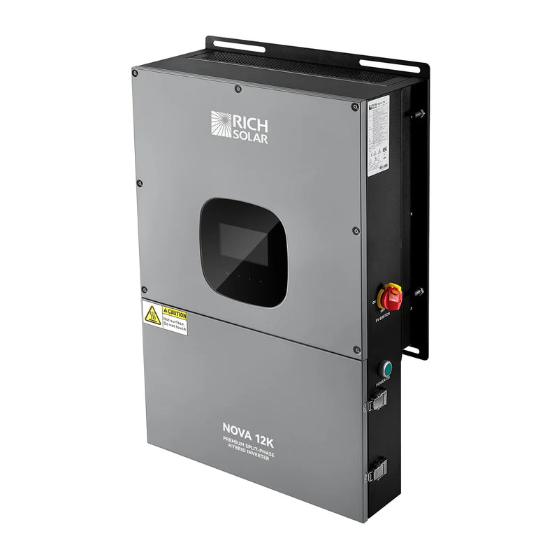 Load image into Gallery viewer, Rich Solar NOVA 12K | 12000 Watt 48V Split Phase Hybrid Inverter | 12000W PV Input, 10000W Continuous Output 120/240V | Premium 12000W 48V Hybrid Inverter for Cabins, ADUs, Tiny Homes, Residential, Agriculture, Off-Grid, On-Grid | UL Certified RS-H12K
