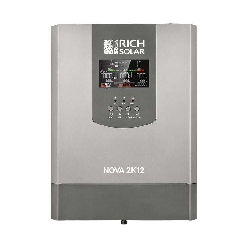 Load image into Gallery viewer, Rich Solar NOVA 2K12 | 2000W 12V Pure Sine Wave Inverter with Built-in Transfer Switch | UL458 Certified for RVs, Campers, Trailers, Vans RS-V2P12TS
