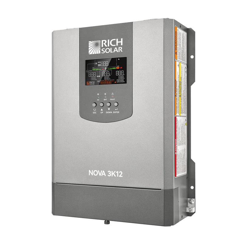 Load image into Gallery viewer, Rich Solar NOVA 3K12 | 3000W 12V Pure Sine Wave Inverter with Built-in Transfer Switch | UL458 Certified for RVs, Campers, Trailers, Vans RS-V3P12TS
