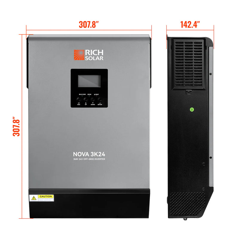 Module Solar 3000 Rich Solar NOVA MAX 3K | 3000 Watt (3kW) 24 Volt Off-Grid Hybrid Solar