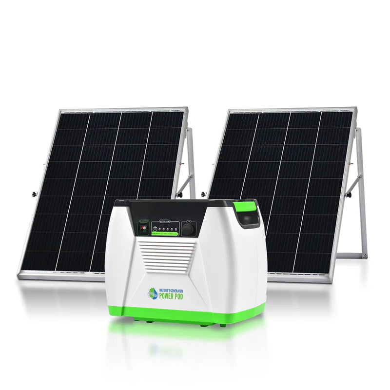 Load image into Gallery viewer, Nature's Generator Power Pod + 2X 100W Rigid Solar Panel NGGNPB
