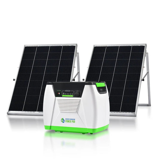 Nature's Generator Power Pod + 2X 100W Rigid Solar Panel NGGNPB