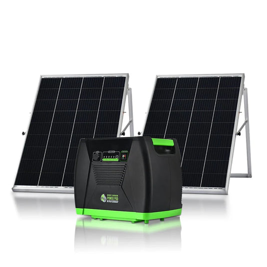 Nature's Generator Elite Power Pod + 2X 100W Rigid Solar Panel NGGNELPB