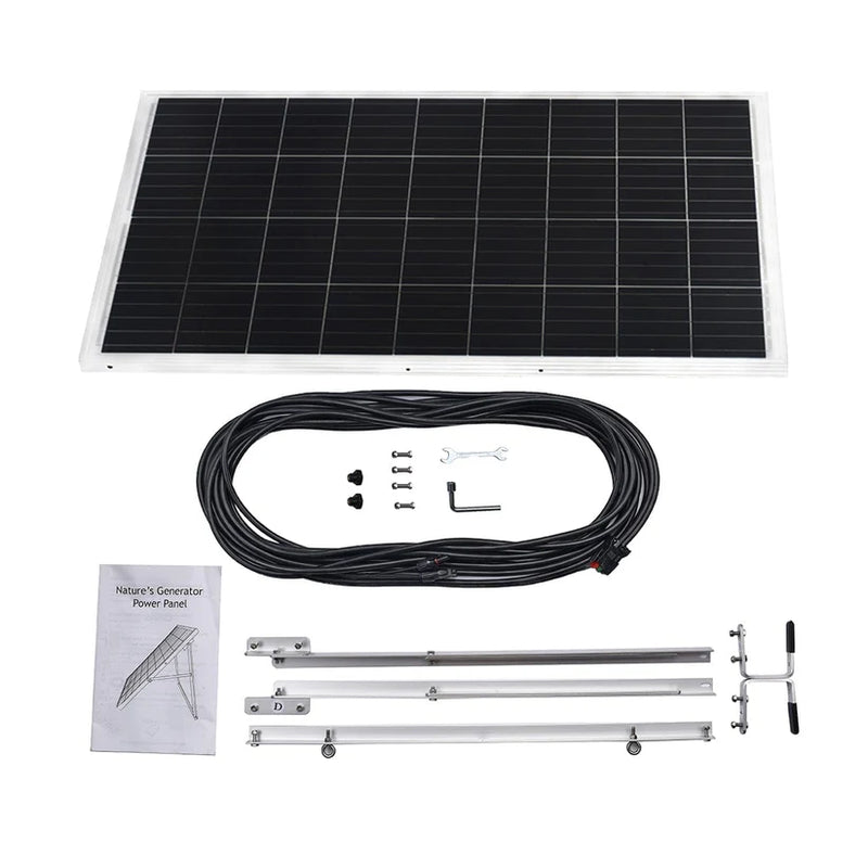 Load image into Gallery viewer, Nature's Generator Lithium 1800 Solar Generator + 100W Solar Panel + 4-Circuit Transfer Switch NGLGNAUP
