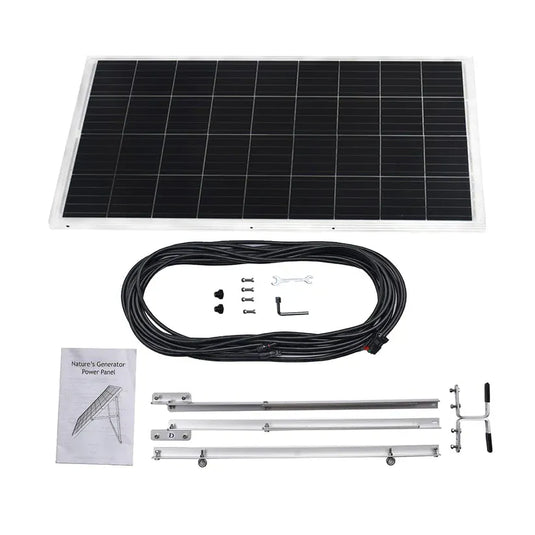 Nature's Generator 2X Lithium 1800 Solar Generator+ 2X 100W Rigid Panel+ Link Cable NGLGNPT
