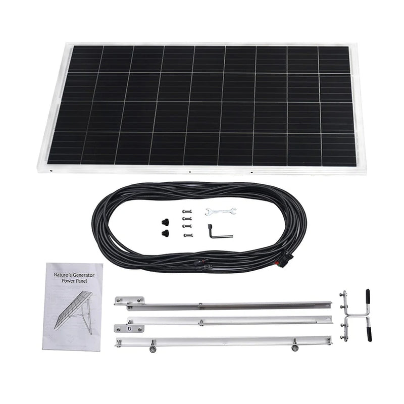 Load image into Gallery viewer, Nature's Generator Lithium 3600 Solar Generator + 100W Rigid Panel + Transfer Switch NGL36AUP
