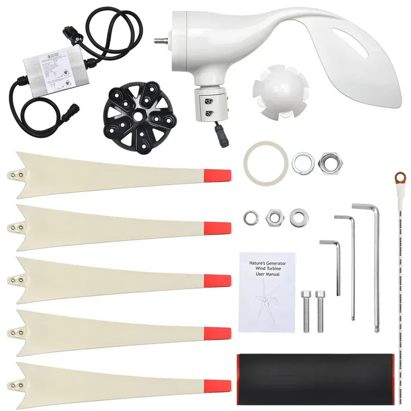 Load image into Gallery viewer, Nature's Generator Lithium 3600 Solar+ 2X 410W Rigid Panel + Wind Turbine NGL36AUPRW
