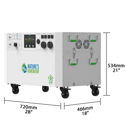 Nature's Generator Powerhouse V2 Solar +Power Pod + 8X 410W Solar Panel+ 350W Wind Turbine NGPHPTAW