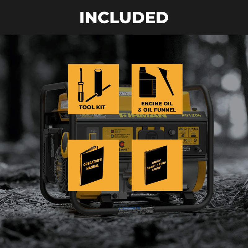 Load image into Gallery viewer, Firman Gas Portable Generator 1500/1200W Recoil Start with CO alert p01204
