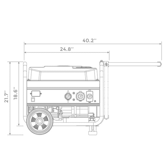 Firman Gas Portable Generator 4450W Recoil Start 120V p03502 - Backup Generator Store