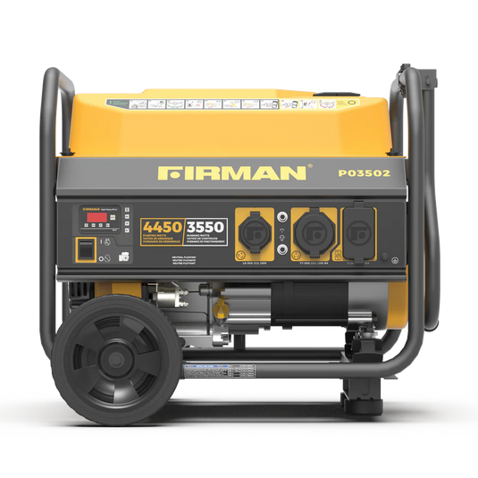 Firman Gas Portable Generator 4450W Recoil Start 120V p03502 - Backup Generator Store